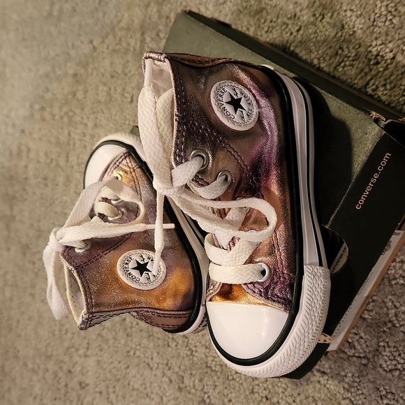 Converse Dusk pink white black  CTAS HI size 5 - Picture 5 of 7